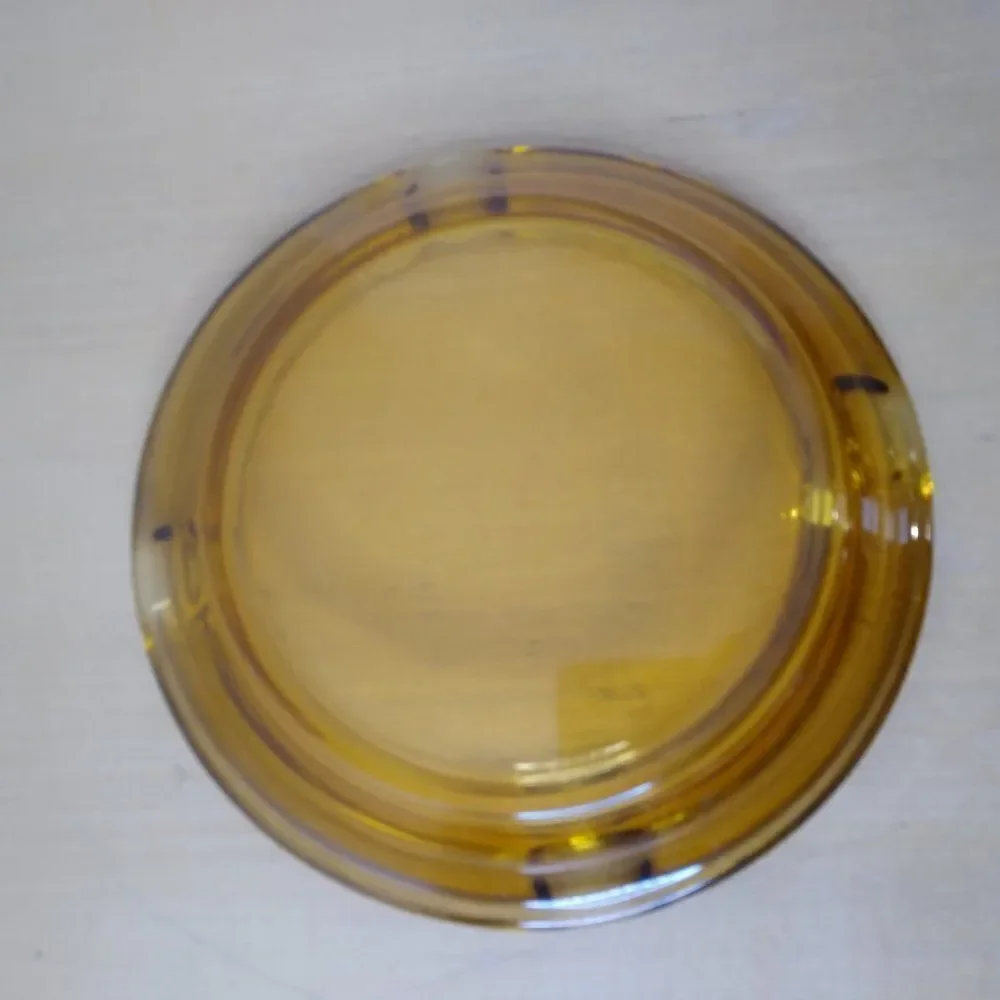 Vintage Amber Glass Ashtray Large 8